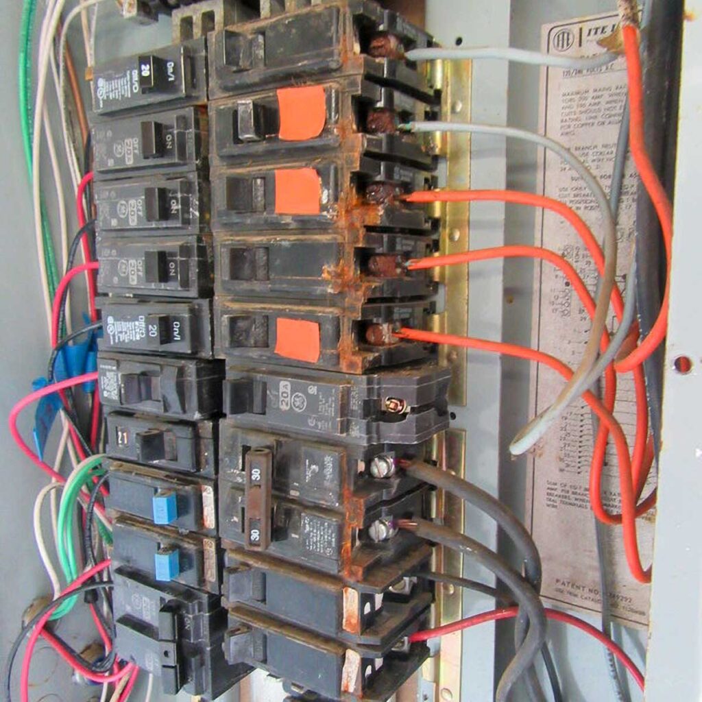 water damaged circuit breaker repair